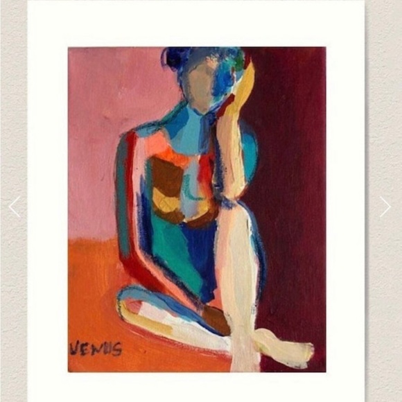 DAYDREAM ll 8x10 Print Abstract Figure Study Woman Expressive Portrait Painting - Picture 2 of 3